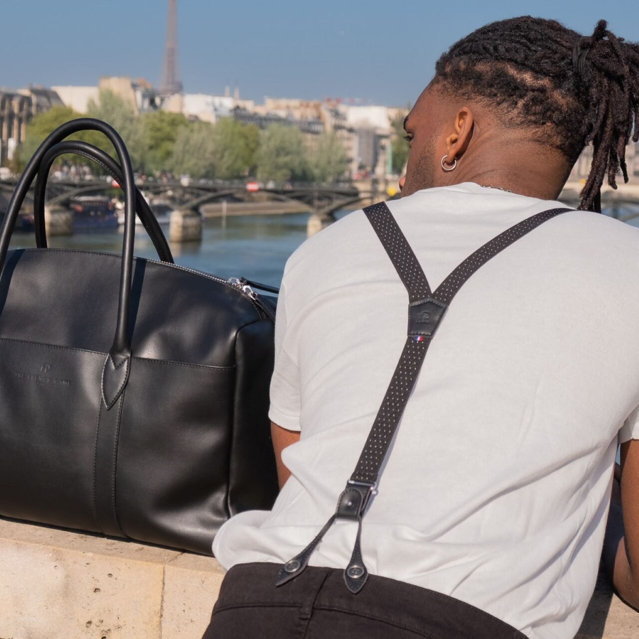 The French Game - Bretelles homme et femme fantaisie en cuir de raisin