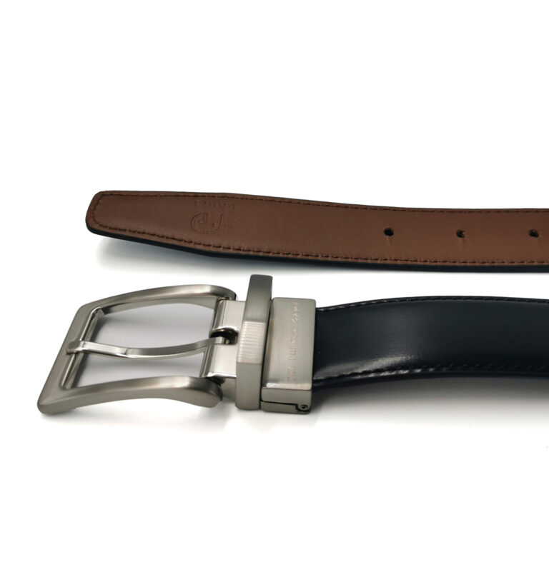 The French Game - ceinture réversible noire et marron