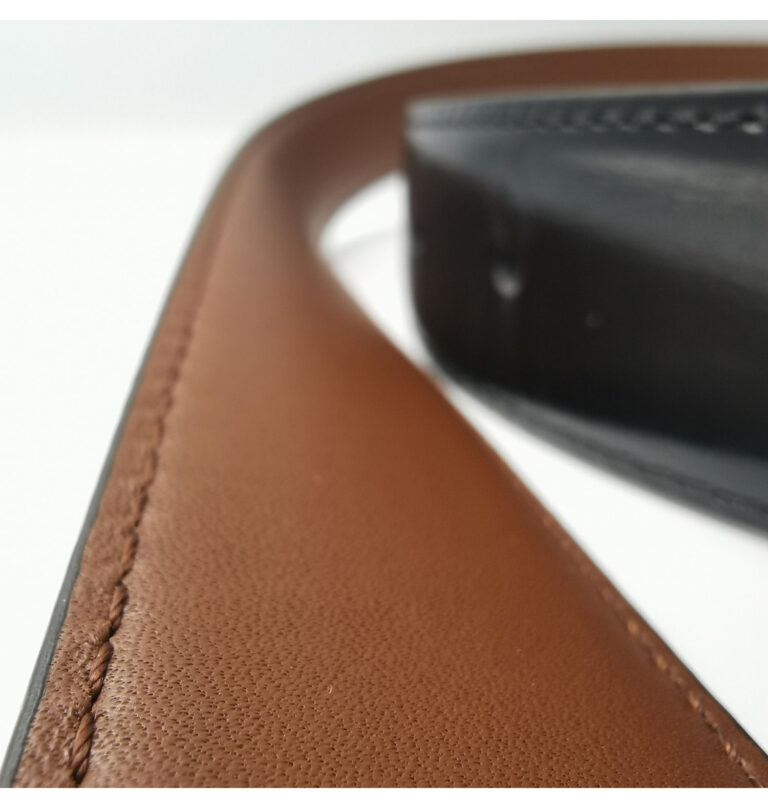 The French Game - ceinture réversible noire et marron