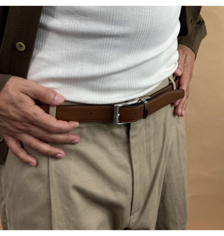 The French Game - ceinture réversible noire et marron