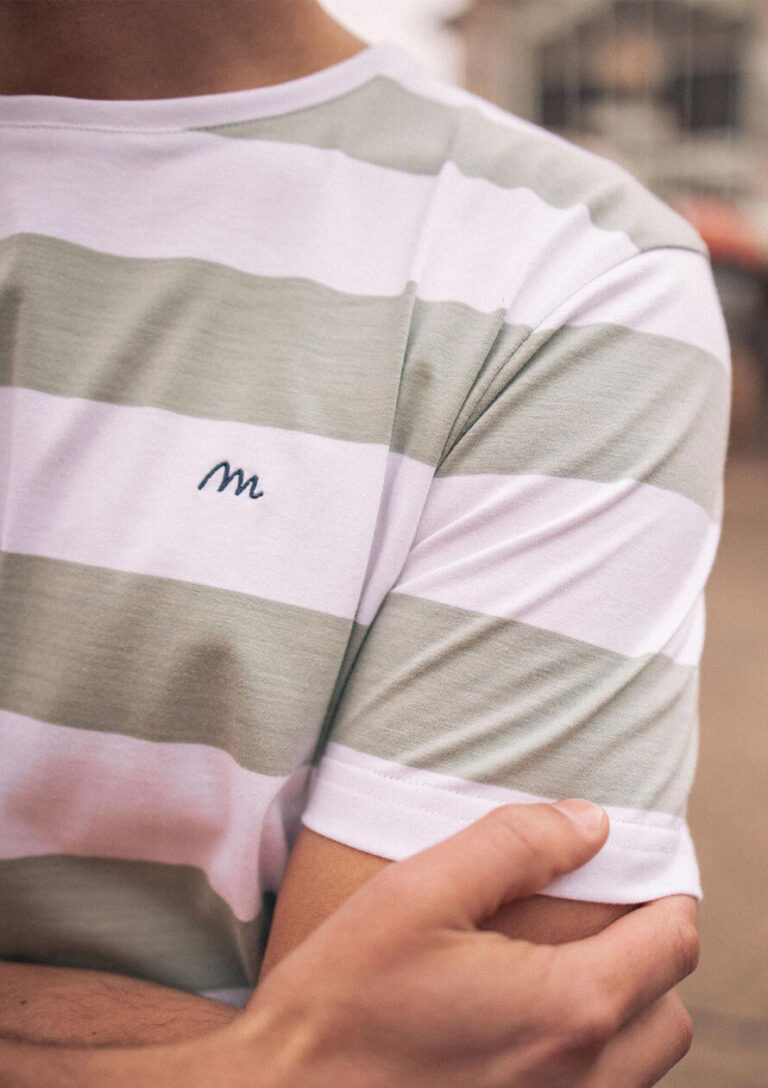 Montlimart - T-SHIRT ESTIME BLEU CLAIR/BLANC
