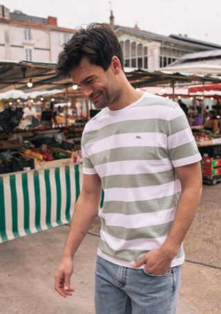 T-shirt Estime Bleu Clair/blanc par la marque Montlimart Montlimart - T-shirt Estime Bleu Clair/blanc