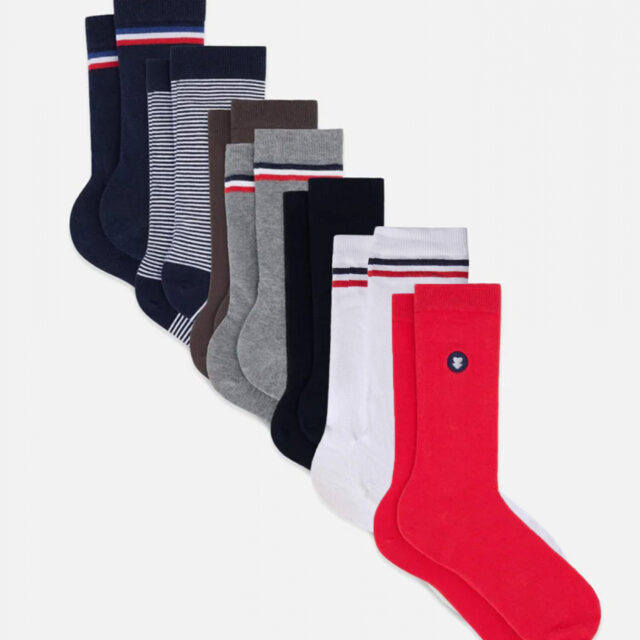 Le Slip Français - Pack Semainier Chaussettes Lucas blanc