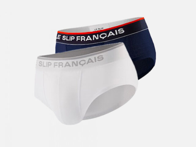 Le Slip Français - Pack Duo Slip Grégoire Marine Blanc bleu