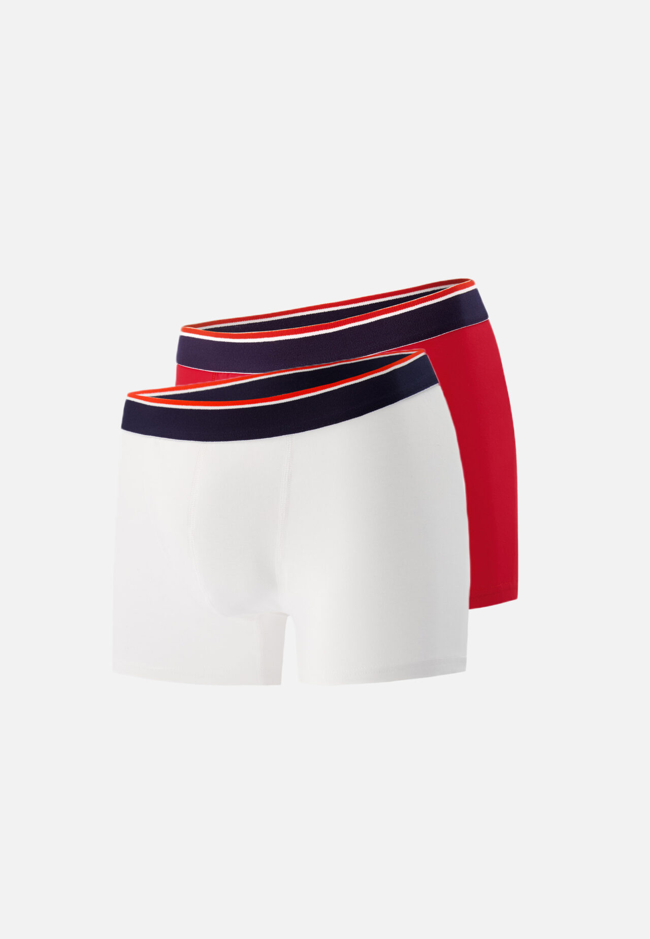 85906ab2997dbea42d73692bb2df5380108e45a2 Le Slip Français - Pack Duo Boxer Marius Blanc Rouge blanc