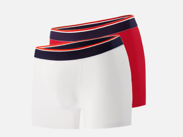 85906ab2997dbea42d73692bb2df5380108e45a2 Le Slip Français - Pack Duo Boxer Marius Blanc Rouge blanc