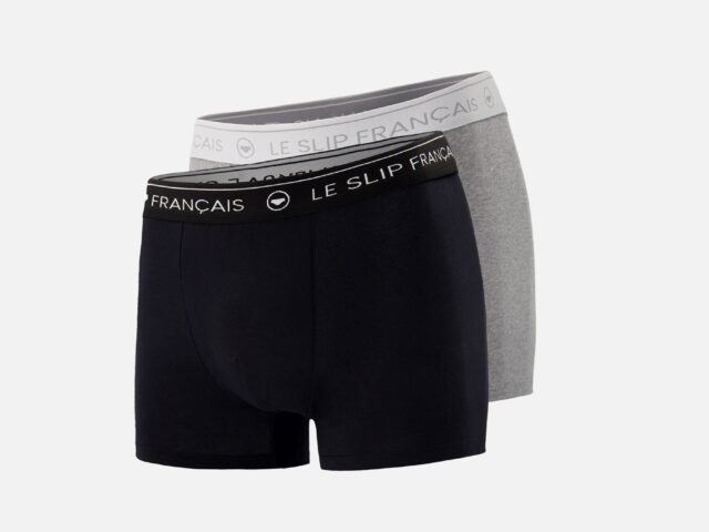 Le Slip Français - Pack Duo Boxer Redoutable Noir et Gris gris