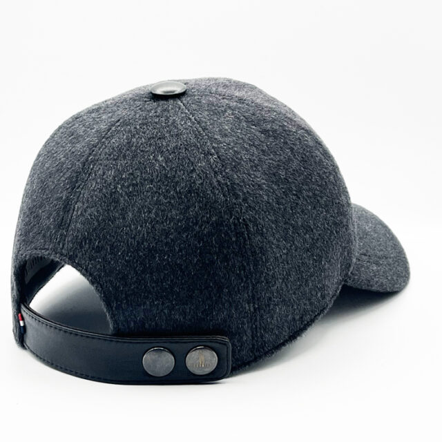 Headoniste - Casquette Kashmere cuir anthracite