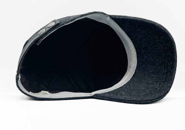 Headoniste - Casquette Kashmere cuir anthracite