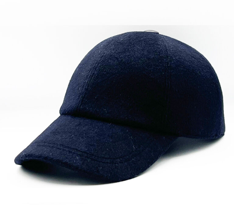 Headoniste - Casquette Kashmere cuir marine