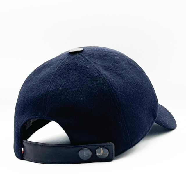Headoniste - Casquette Kashmere cuir marine