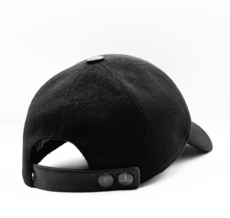 Headoniste - Casquette Kashmere cuir noir