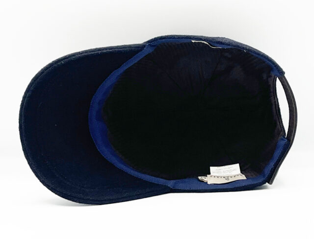 Headoniste - Casquette Kashmere cuir marine