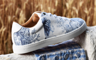 Baron Papillon - Sneaker Baron Papillon Basse Marie-Antoinette bleue