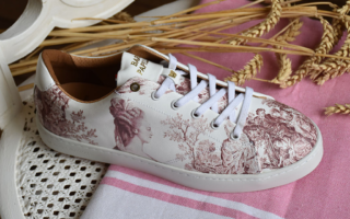 Sneaker Baron Papillon Basse Marie-Antoinette vieux rose par la marque Baron Papillon Baron Papillon - Sneaker Baron Papillon Basse Marie-Antoinette vieux rose