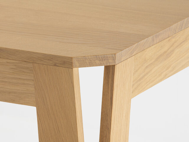 Delavelle - Table Design en Bois Massif 140 x 100 cm - MéliMélo en chêne