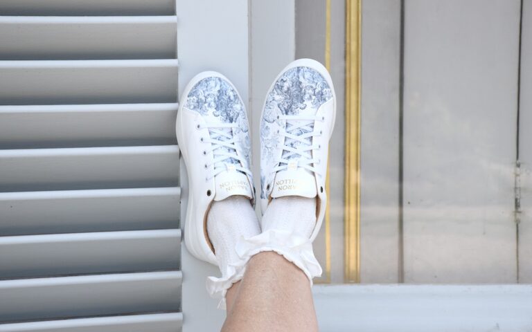 Baron Papillon - Sneaker Baron Papillon Basse Marie-Antoinette bleue
