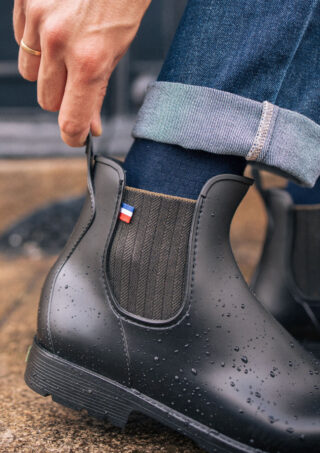 Montlimart - BOOTS MONTPLUIE NOIR JACQUARD KAKI