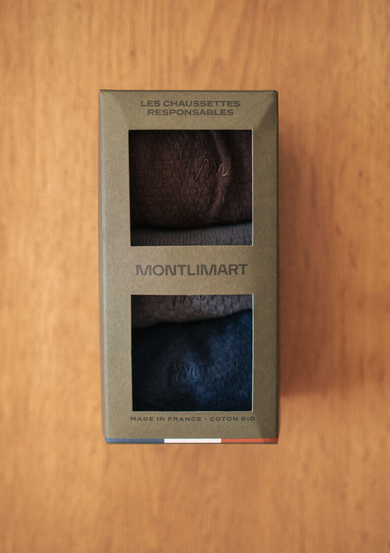 Montlimart - CHAUSSETTES COFFRET ALVEOLE MARINE/MARRON/ANTHRA