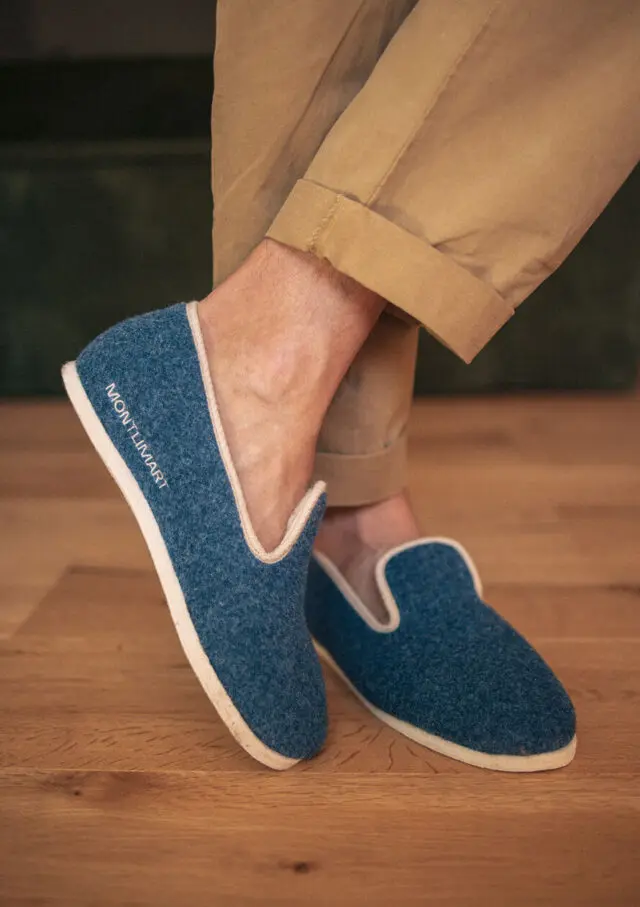 Montlimart - Chaussons Martin Bleu Marine