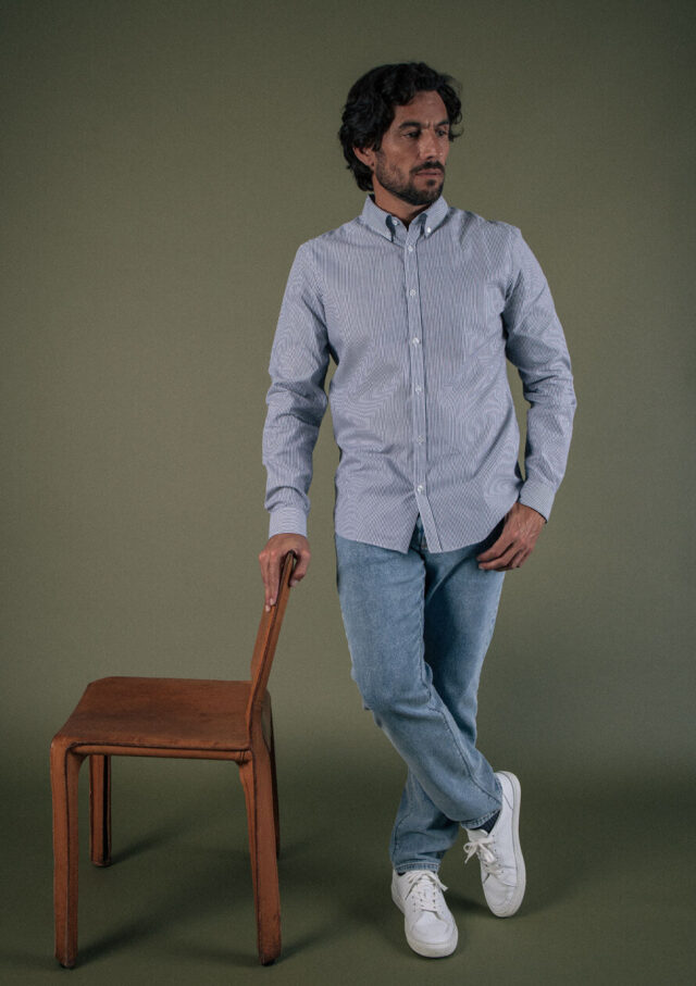 Montlimart - CHEMISE SAINT PAUL NOIR RAYURES