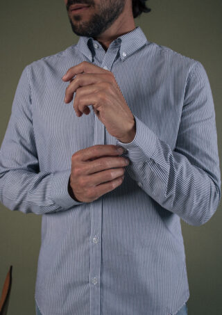 Montlimart - Chemise Saint Paul Noir Rayures