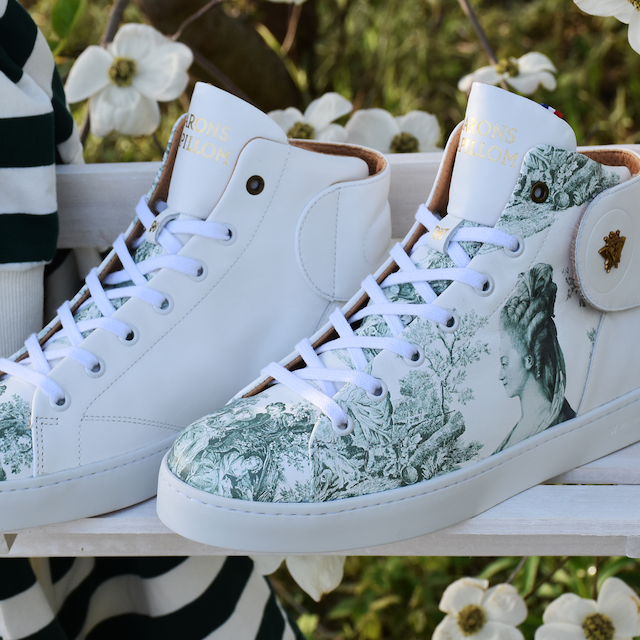 Baron Papillon - Sneaker Barons Papillom Mid Marie-Antoinette verte