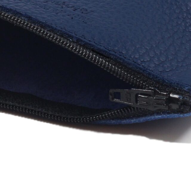 JULES & JENN - Pochette cuir grainé upcyclé bleu royal - Petit modèle