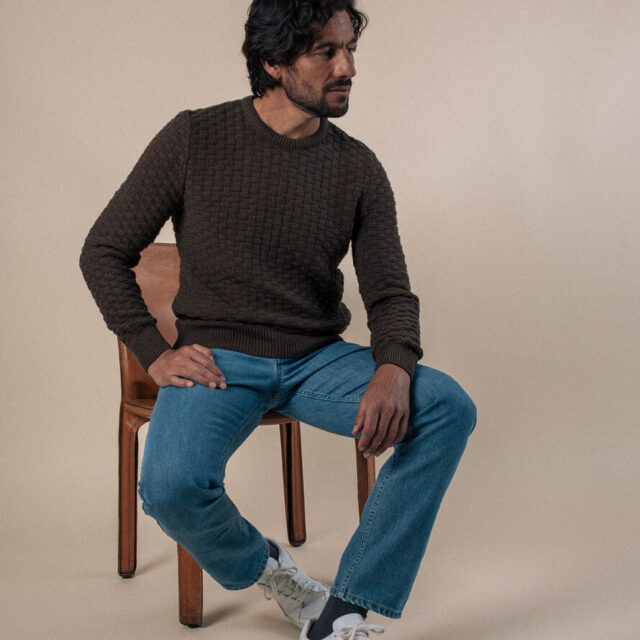 Montlimart - PULL DAMIER MARRON