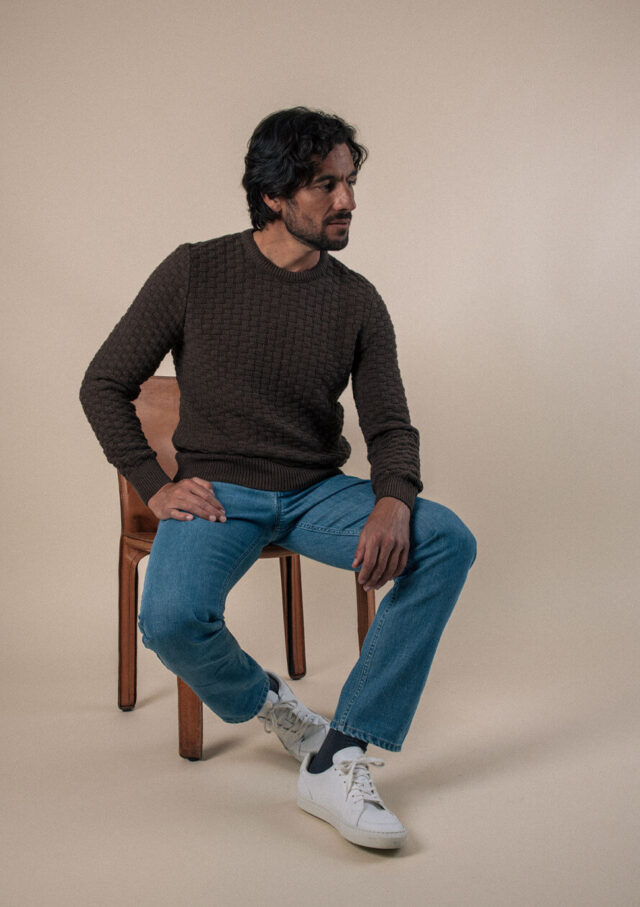 Montlimart - PULL DAMIER MARRON