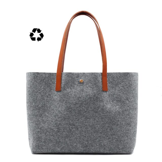 JULES & JENN - Sac cabas drap de laine gris