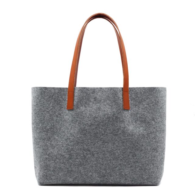 JULES & JENN - Sac cabas drap de laine gris