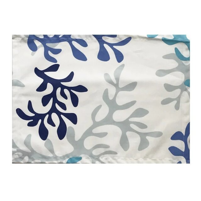 Fleur de Soleil - Set de table enduit Corail bleu
