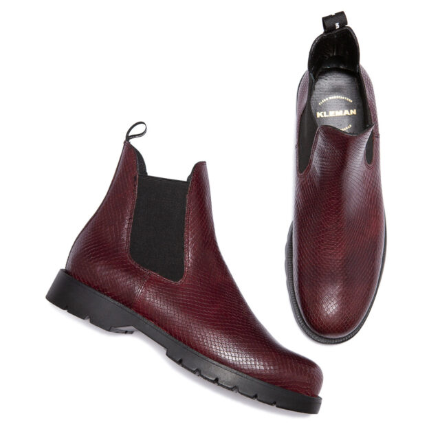 KLEMAN - Chelsea boots TONNANT LZ VGT Bordeaux