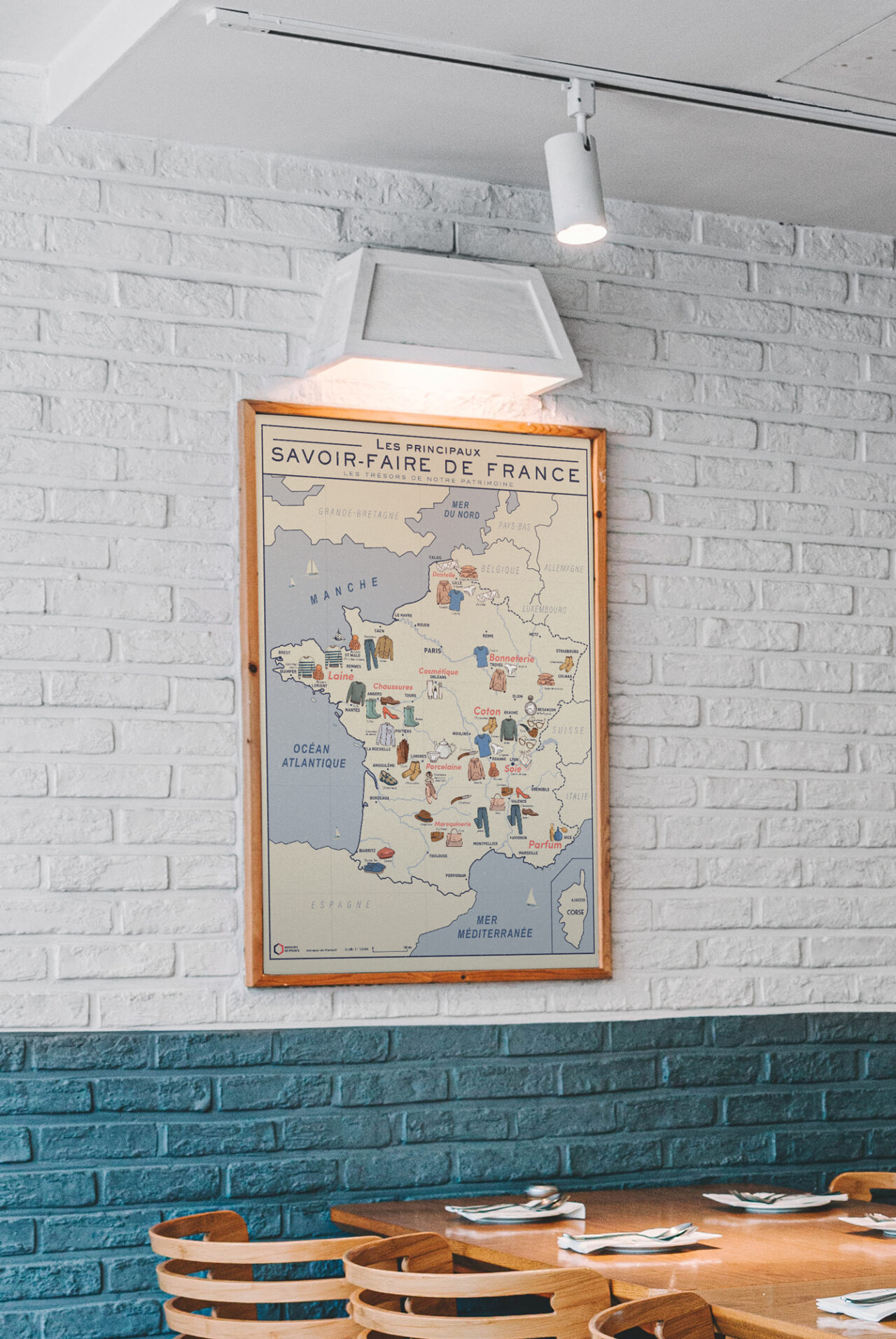 Affiche carte des savoir faire de France