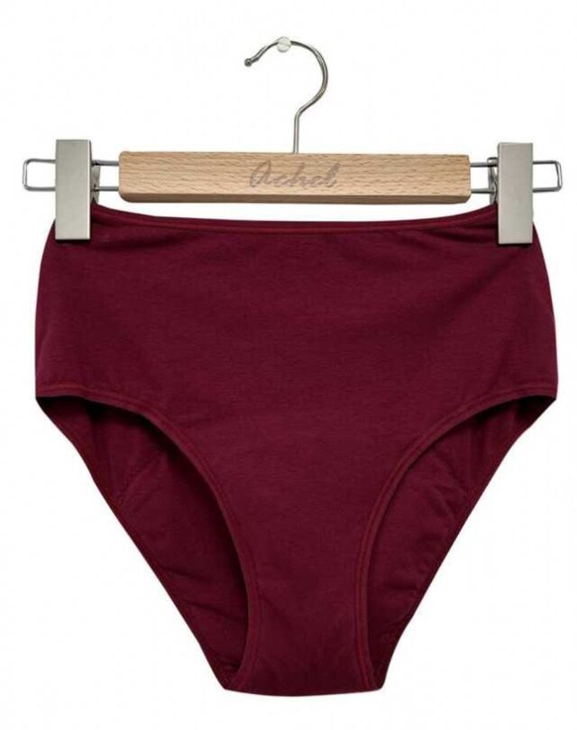 Lemahieu - Culotte Menstruelle Taille Haute - Grenat  | Made In France | Lemahieu