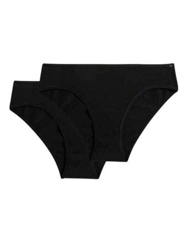 Lemahieu - 2x Culottes En Coton Bio - Noir  | Made In France | Lemahieu