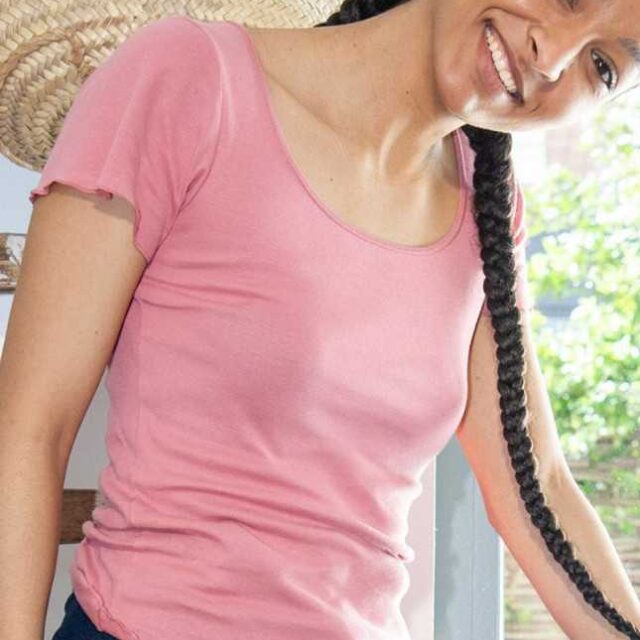 Lemahieu - 2x T-shirts En Coton Bio - Rose + Bleu Océan - Femme  | Made In France | Lemahieu