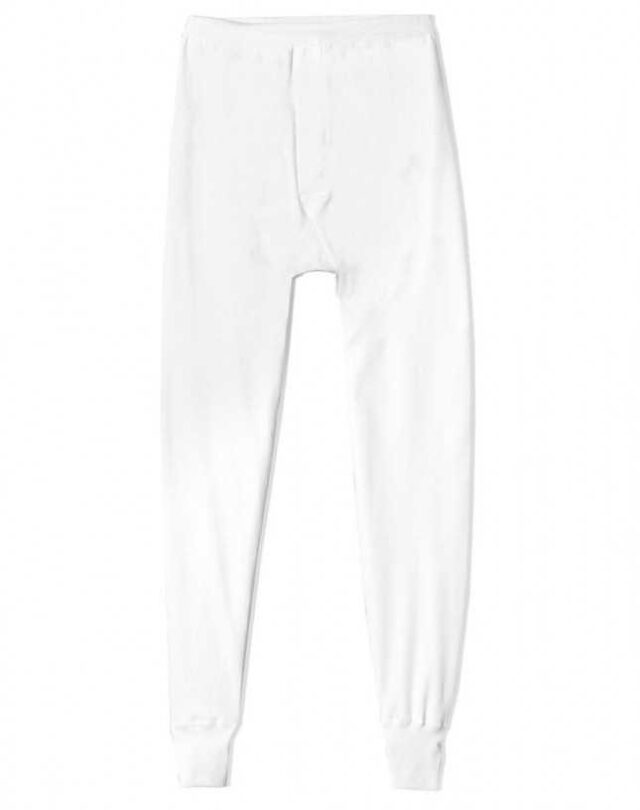 Lemahieu - Caleçon Long Thermique Coton Épais - Blanc  | Made In France | Lemahieu