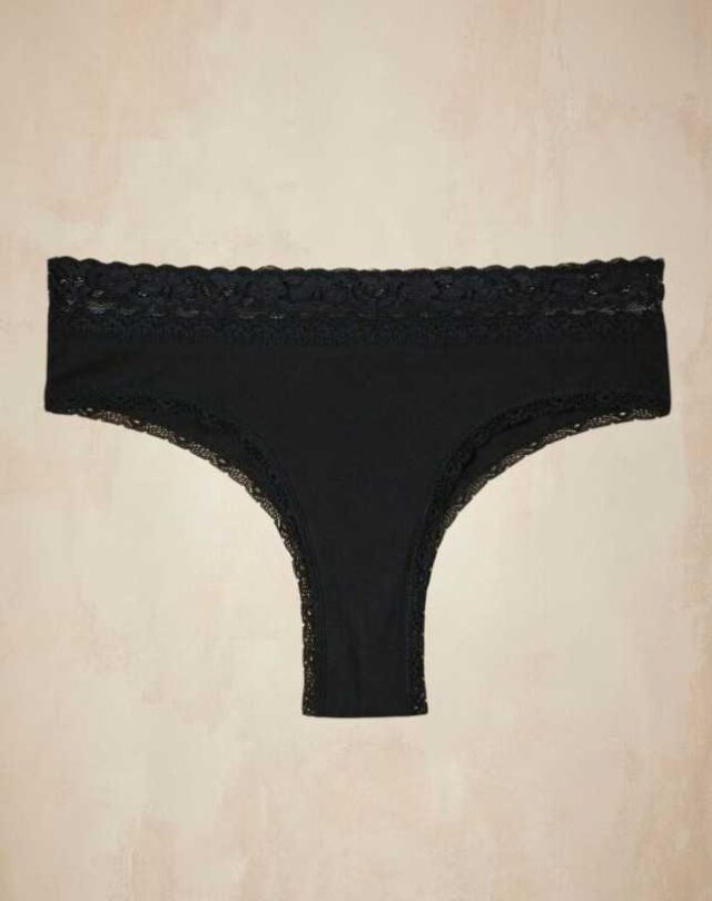 Lemahieu - Tanga Dentelle - Noir  | Made In France | Lemahieu