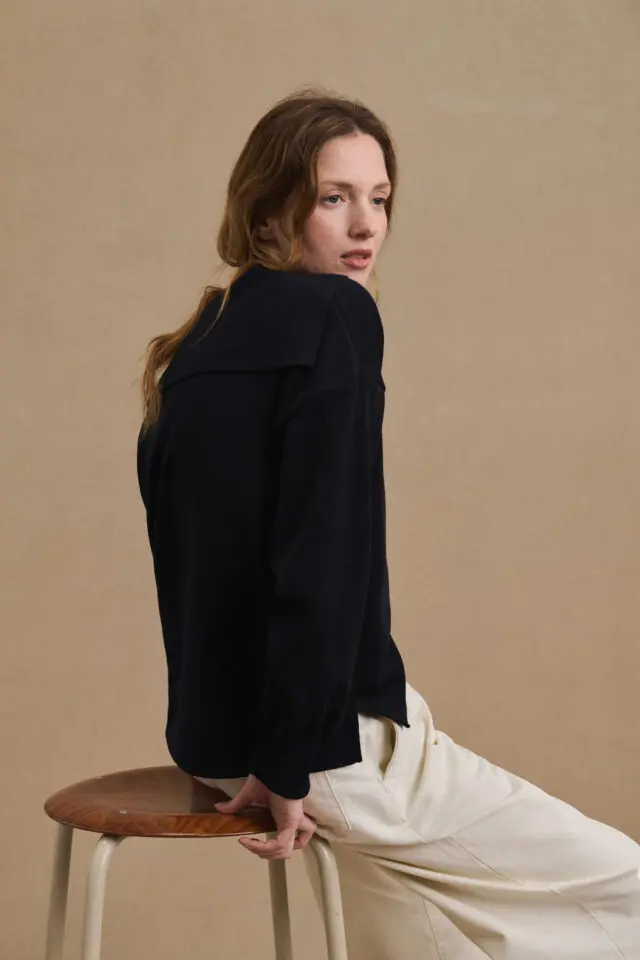 Le Minor - Vareuse en maille marine