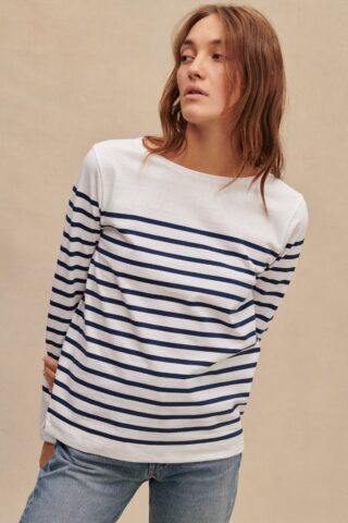 Le Minor - Marinière Marine Nationale blanche et marine pour femme