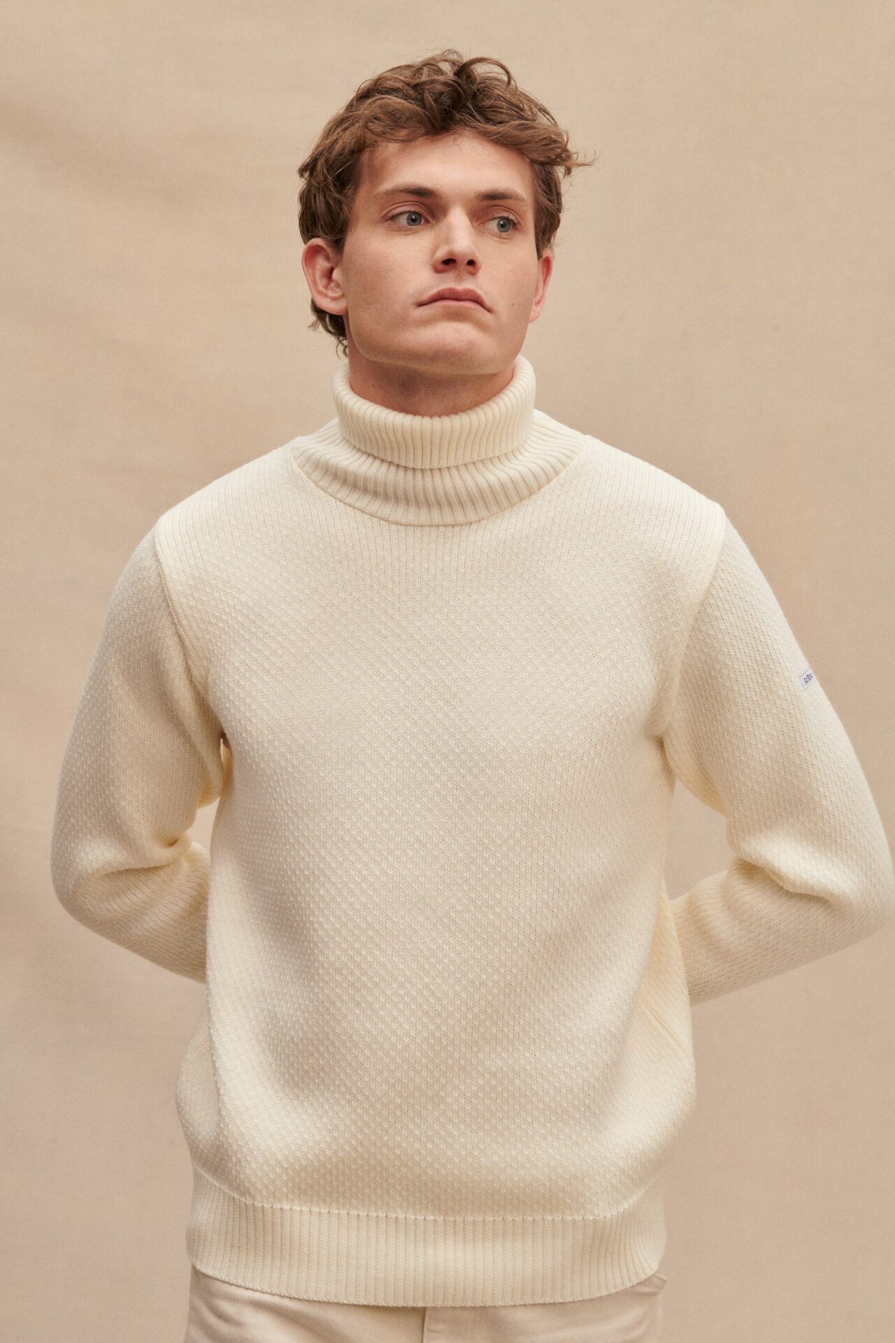Pull Homme Médiéval à Fermeture éclair - Imprimé Viking/nordique, Col Roulé, Coudes Renforcés, Style Gothique/vintage