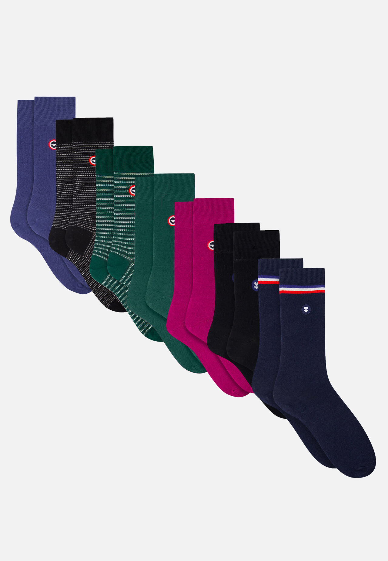 821235db28af2e77e7ff55916f926f2949e531ed Le Slip Français - Semainier de chaussettes mi-hautes en coton - 100% Made in France