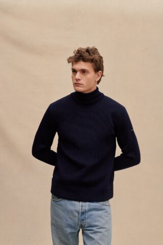 Le Minor - Pull sous-marinier bleu encre pour homme