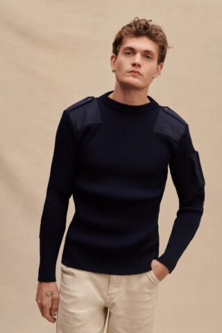 Le Minor - Pull Officier bleu marine pour homme