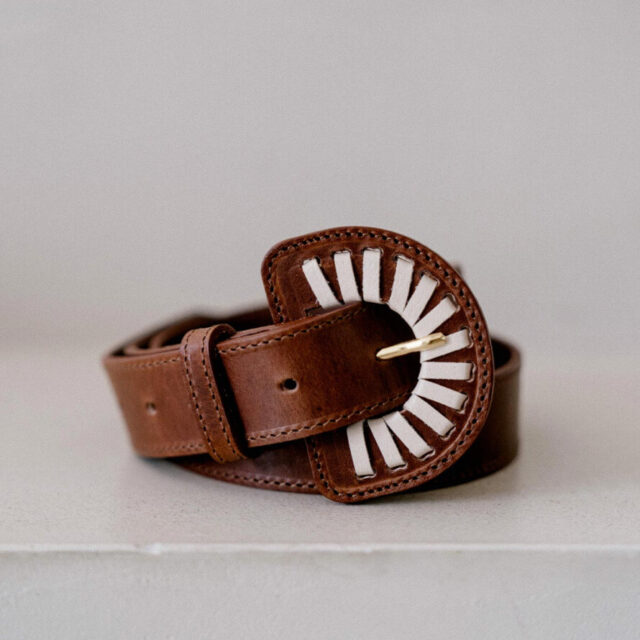 Montlimart - CEINTURE DAHLIA MARRON