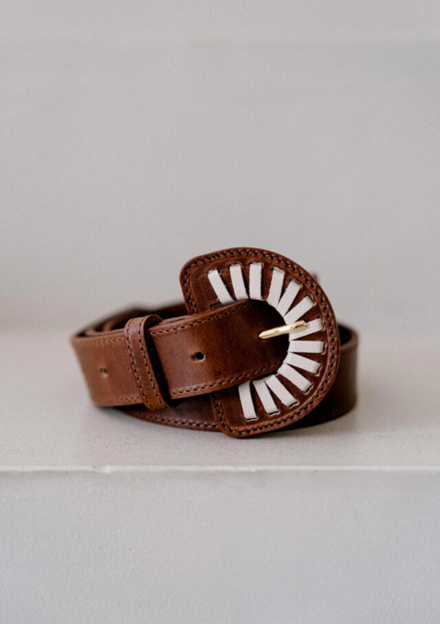 Montlimart - CEINTURE DAHLIA MARRON