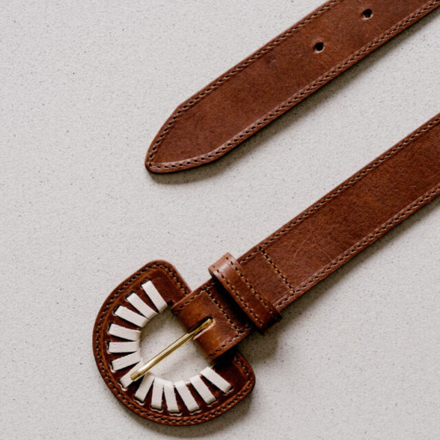 Montlimart - CEINTURE DAHLIA MARRON