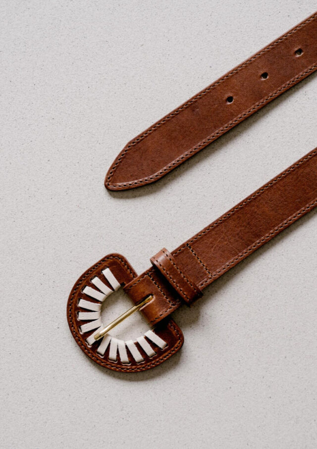 Montlimart - CEINTURE DAHLIA MARRON